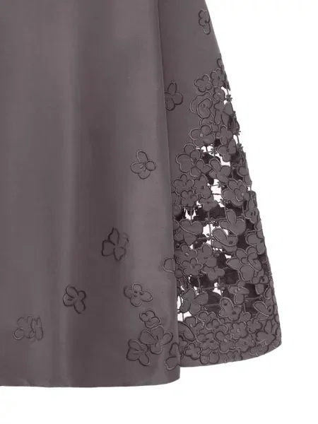 Rochie Oscar De La Renta cu model floral gri
