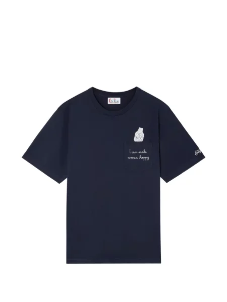 Tricou Mc2 Saint Barth cu broderie albastru