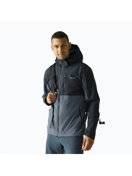 Férfi esőkabát REGATTA Waterproof Shell Bosfield china blue/night sky. Méret: M kék