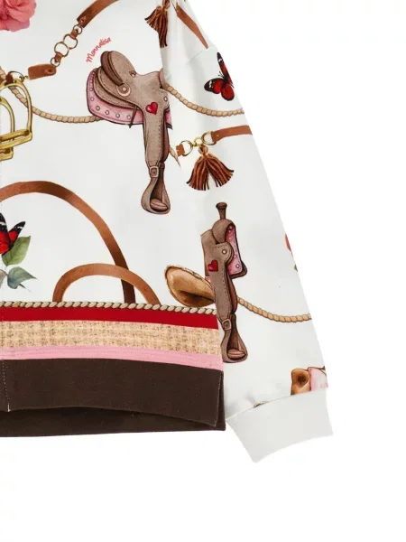 Bluza z kapturem dziecięca Monnalisa biała