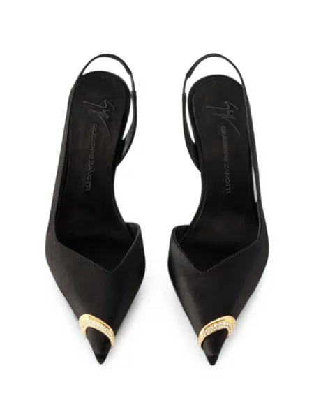 Pantofi cu toc Giuseppe Zanotti slingback negru