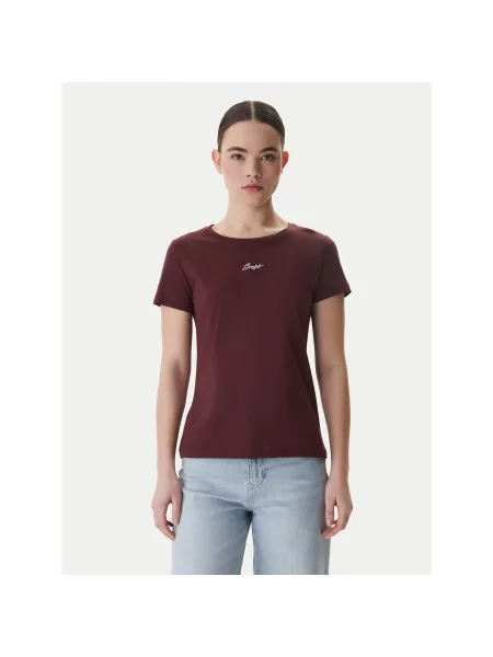 BOSS T-shirt Elove Tamnocrvena Slim Fit