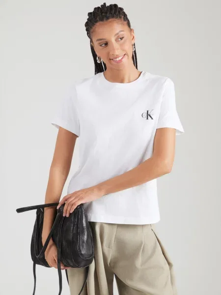 Calvin Klein Jeans Tričko nebesky modrá biela