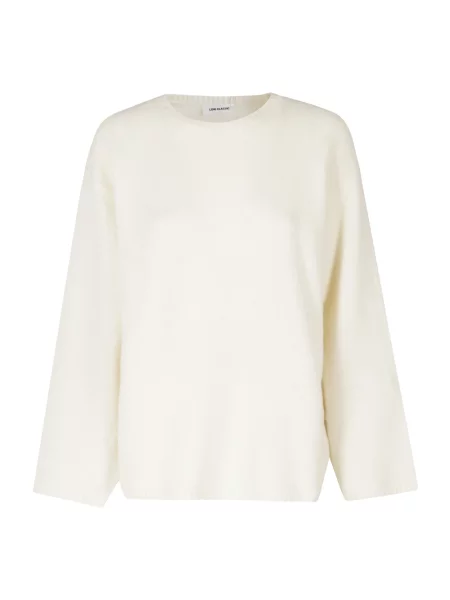 Sweter Low Classic wełniany klasyczny beżowy
