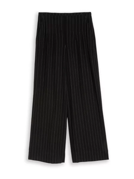 TOM TAILOR DENIM Pantaloni negru alb