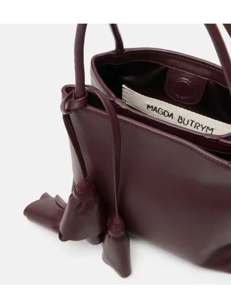 Top Magda Butrym din piele bordo