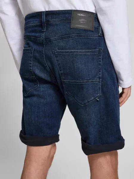 Szorty jeansowe o kroju regular fit z 5 model ‘RICK’ Jack & Jones granatowe