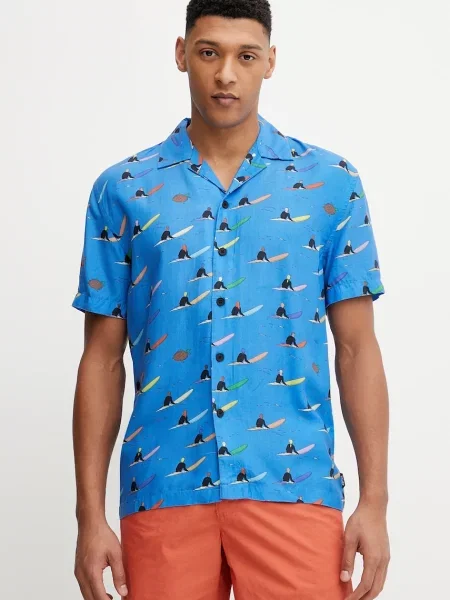 Риза Picture SB Mareeba със стандартна кройка синьо