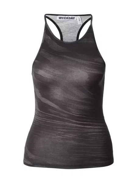 WEEKDAY Top Diya gri închis negru