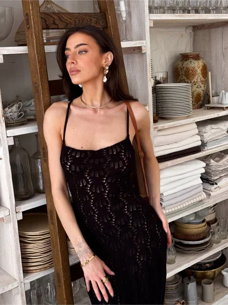 Трикотажный сарафан Art Knit черный
