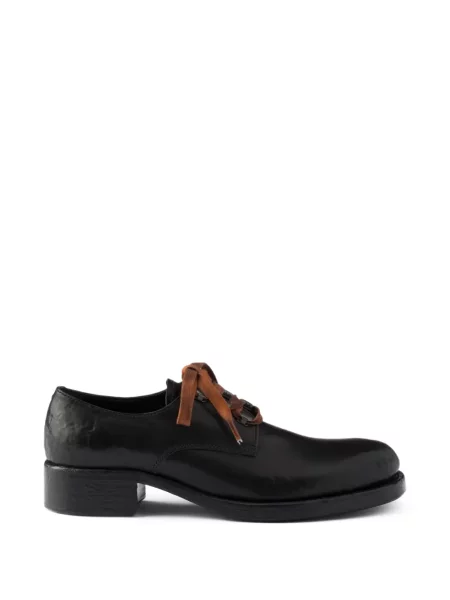 Pantofi Prada cu șireturi din piele negru