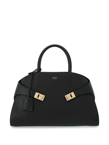 Geanta de piele Ferragamo din piele negru