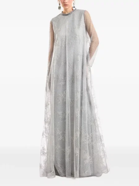 Rochie Gemy Maalouf din dantelă gri