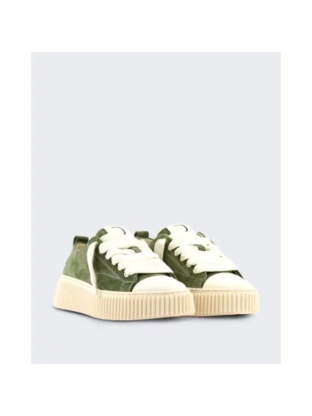 Sneakersy Rhun zamszowe zielone