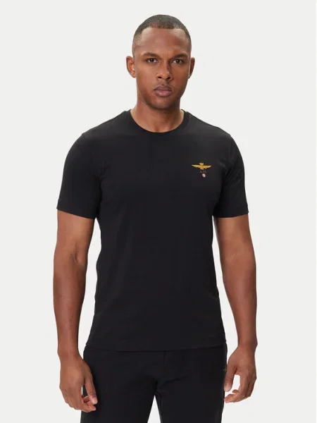 Тениска Aeronautica Militare с апликация черно