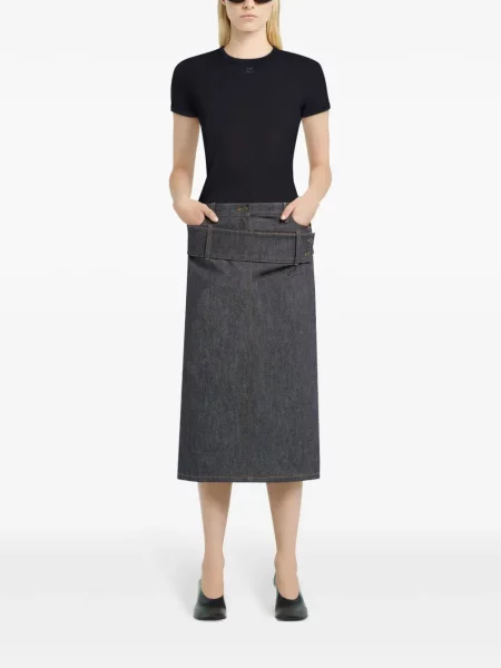 Tricou Courreges plasă negru