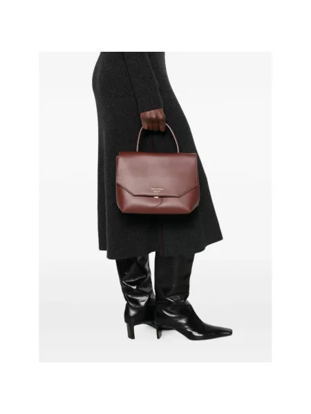 Shopperka Emporio Armani skórzana brązowa
