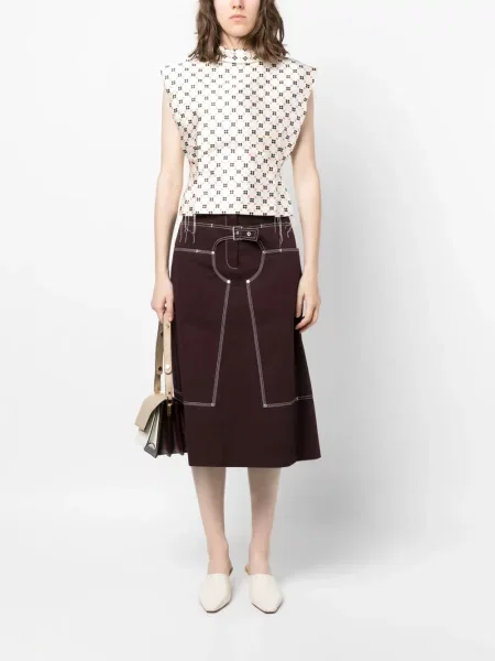 Gėlėtas raštuotas palaidinė Lanvin be rankovių