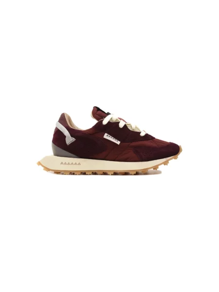 Buty do biegania Run Of skórzane do biegania czerwone