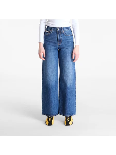 Džíny Calvin Klein Jeans The Wide Leg Jeans Blue modré