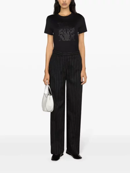 Siuvinėtas marškinėliai Max Mara juoda
