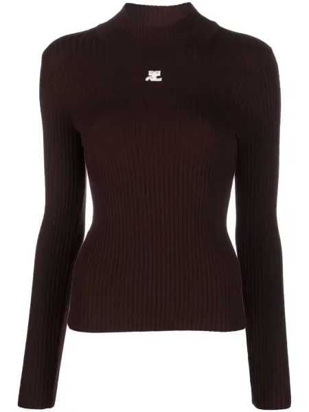 Top Courreges tricotate maro