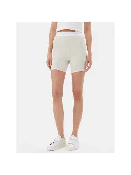 Calvin Klein Underwear Rövid pizsama nadrág Slim Fit bézs
