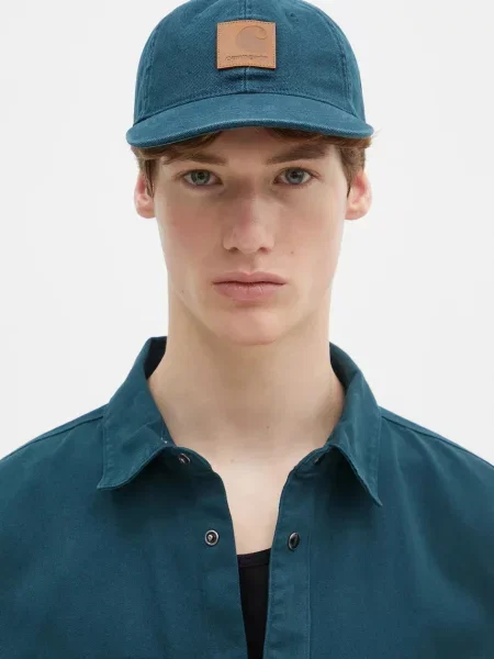 Кепка Carhartt WIP Canvas Cap однотонна бірюзовий