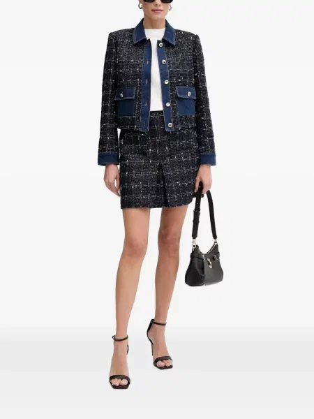 Geacă de blugi Morgan din tweed albastru