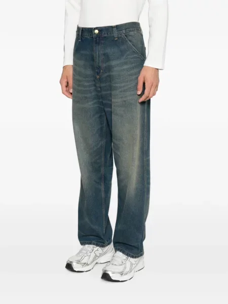 Blugi drepți Carhartt Wip albastru