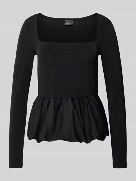 T-shirt z rozkloszowaną spódnicą Gina Tricot czarny