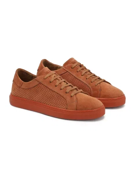 Sneakersy Kazar skórzane pomarańczowe