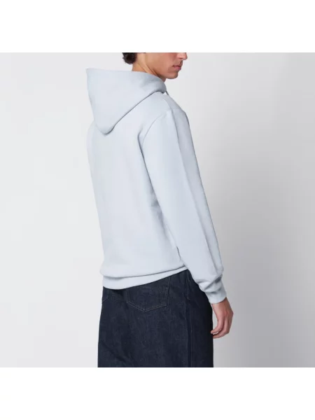 Bluza z kapturem A.p.c. z kapturem niebieska
