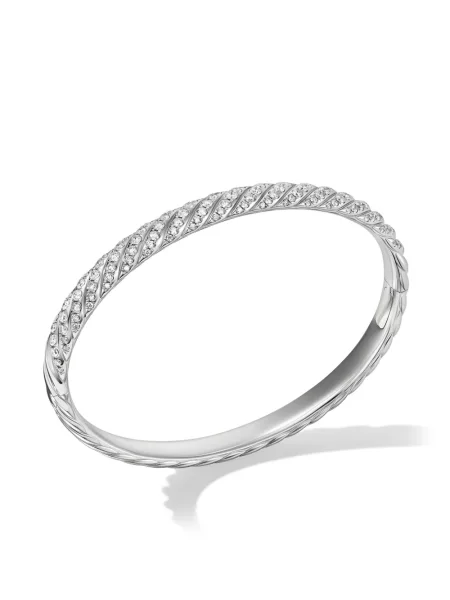 Baltasis auksas deimantas apyranke David Yurman balta