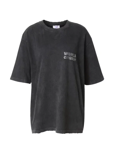 Felicious Tricou supradimensional / argintiu negru