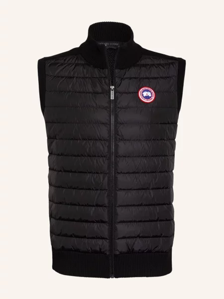 Canada Goose Péřová Bunda Hybridge Ze Směsi Materiálů černá