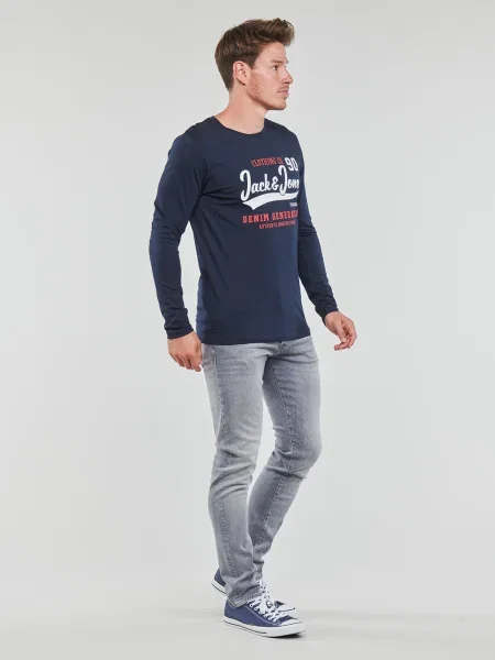 JACK & JONES Džínsy Glenn denim / čierna sivý