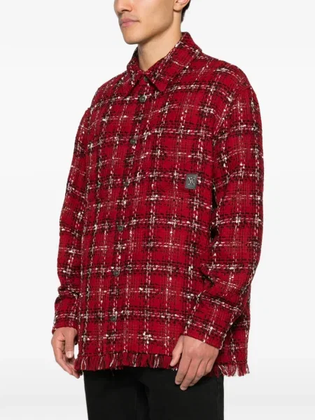 Карирана риза Amiri червено