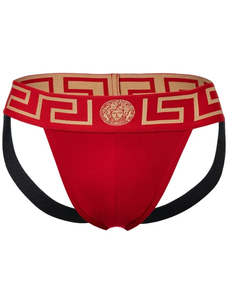 VERSACE Slipy zlatá červená
