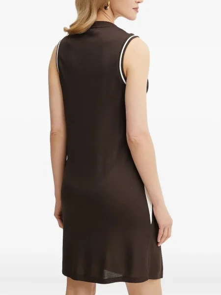 Rochie mini Liu Jo cu decolteu în V de costum maro