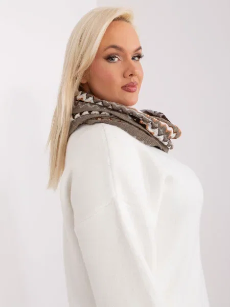 Ažur šal Fashionhunters kaki