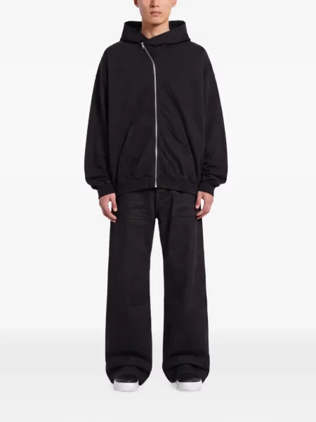 Асиметричен суичър с качулка Rick Owens Drkshdw черно