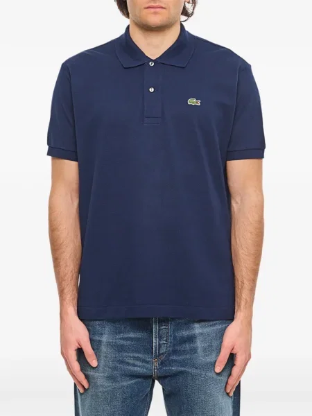 Polo Lacoste cu broderie albastru