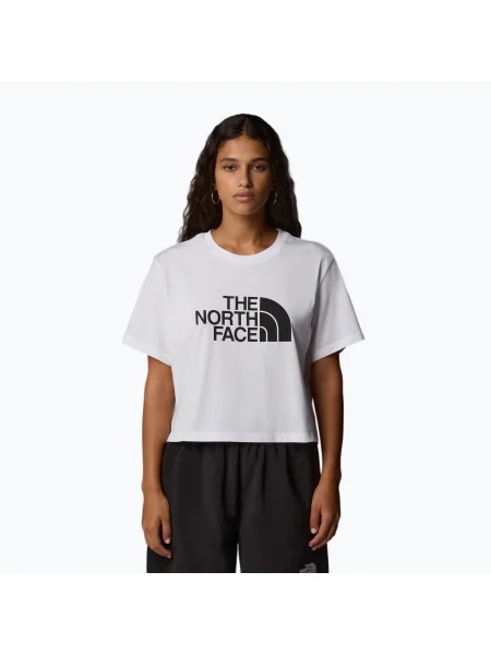 Női póló The North Face Easy Relaxed Cropped fehér. Méret: M fehér