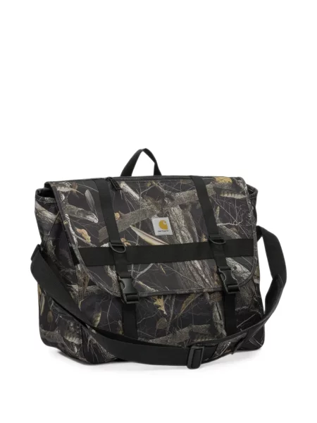 Τσάντα Carhartt Wip με σχέδιο με αγκράφα παραλλαγής μαύρο