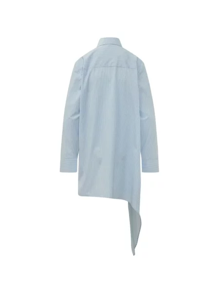 Rochie tip cămașă Off-white asimetrică alb