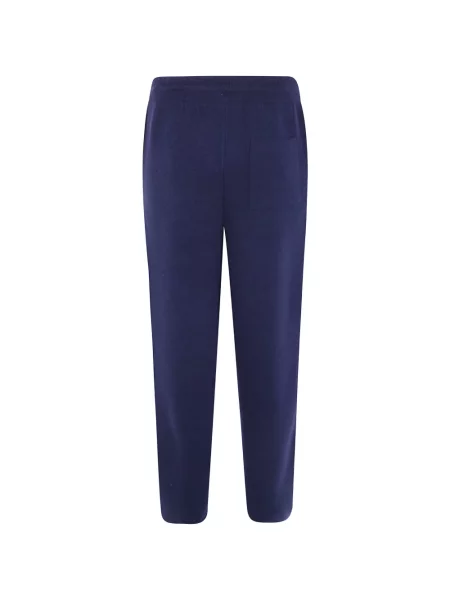 Pantaloni Lardini de lână alergare cu cordon albastru