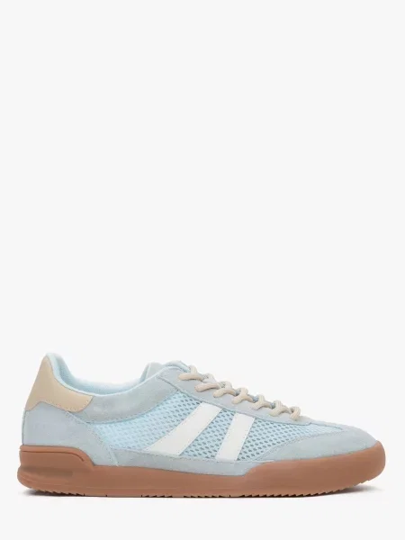 Кеди шкіра/текстиль блакитний