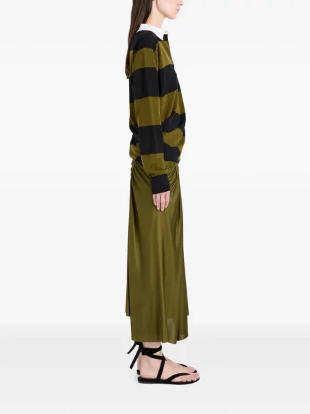 Fustă midi Proenza Schouler cu volane verde