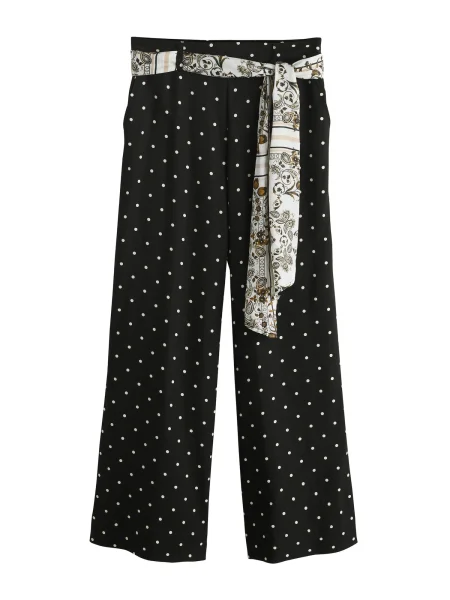 Next Hlače mešane barve / črna bela